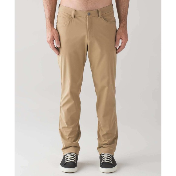 Lululemon ABC Pant Classic Pants Size 34 Desert Sand Stretch Chino 5 Pocket - Picture 2 of 9